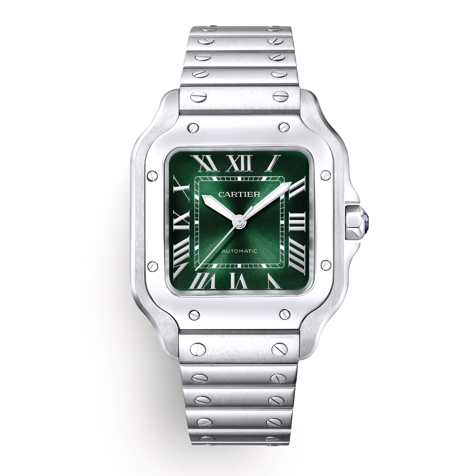 Santos De Cartier Watch with Graduated Green Dial